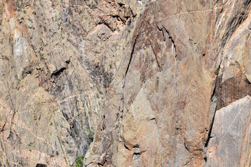 rock climber in a canyon