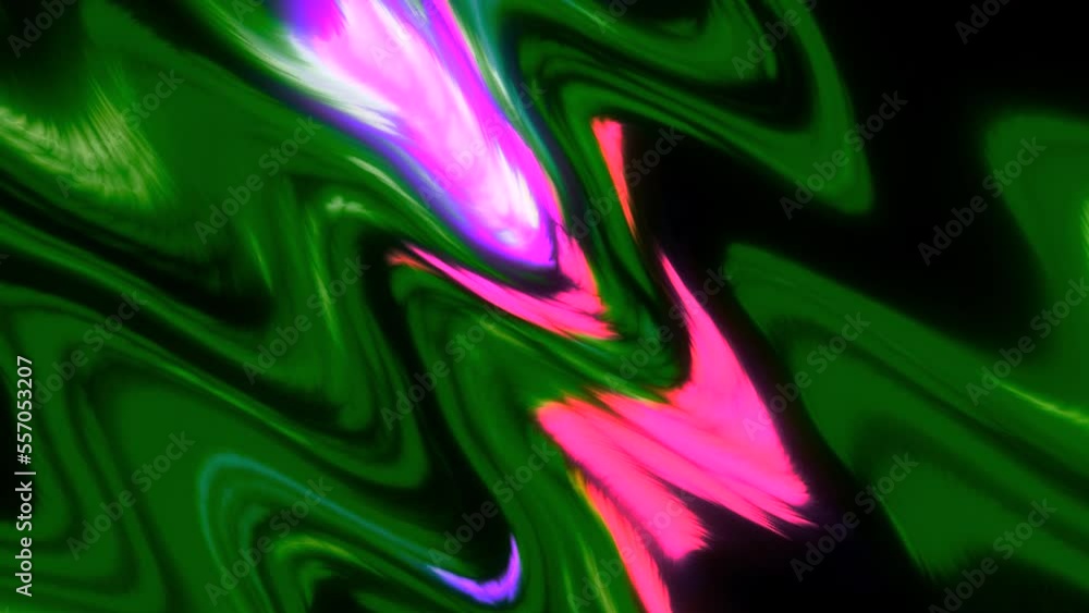 Poster neon bright patterns. motion. blurring blots in the animation that spread out in different direction