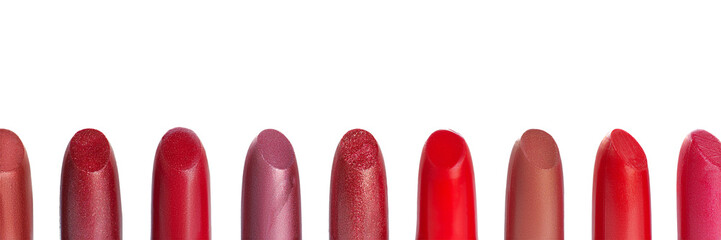 Background with lipsticks set isolated png with transparency