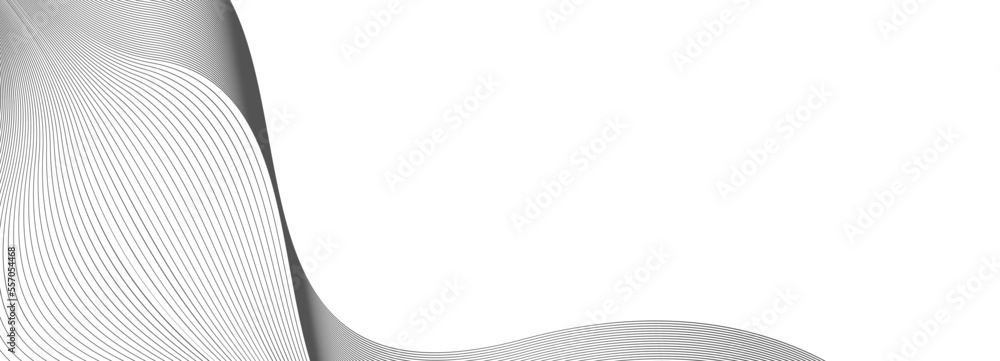Poster lines wave abstract stripe design. curvy white surfaces. modern abstract background. digital frequen