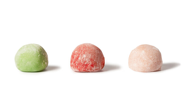 dessert mochi. traditional Japanese dessert isolated on white background