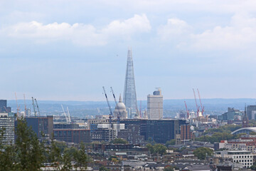 Fototapeta na wymiar London skyline from Parliament Hill