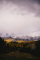 Mountains in the fog -  Fall in Telluride Colorado
