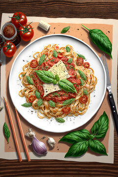 Illustration of an italian pasta