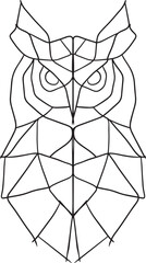 Obraz premium Transparent PNG OWL line art