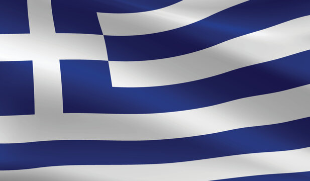 Greece flag background.Waving Greek flag vector