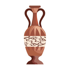 greek vase with plants on it