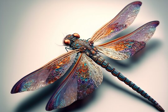  a dragonfly with a long. Generative AI