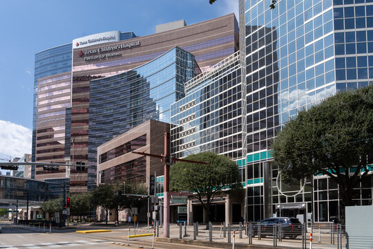 Houston, TX, USA - March 9, 2022: Texas Children's Hospital and Pavilion for Women’s buildings in Houston. Texas Children's Hospital is an American acute care women's and children's hospital. 