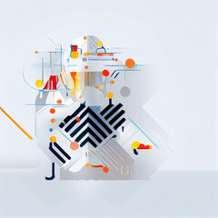 Abstract, icon logo design, Illustration, Logo design, colorful geometric shapes