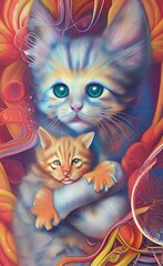 cat and mouse made using Generative AI Technology.