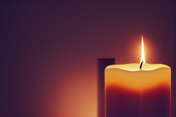 Fototapeta premium burning candle in the dark