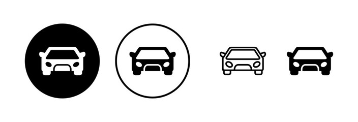 Car icon vector illustration. car sign and symbol. small sedan