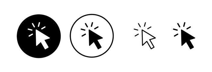 Click icon vector illustration. pointer arrow sign and symbol. cursor icon
