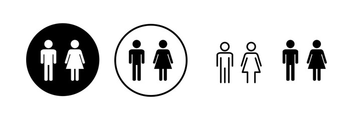 Man and woman icon vector illustration. male and female sign and symbol. Girls and boys