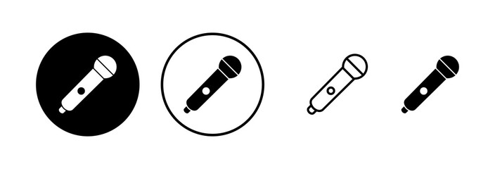 Microphone icon vector illustration. karaoke sign and symbol