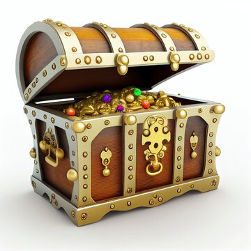 Small pirate treasure chest Stock Photo by ©grafvision 107990900
