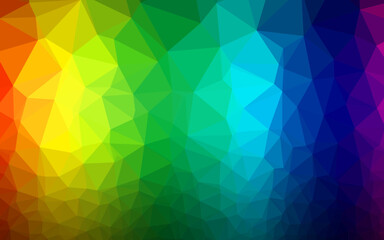 Dark Multicolor, Rainbow vector polygonal pattern.