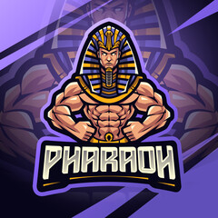 Pharaoh esport mascot logo design © Visink.art