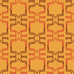Bright seamless pattern with geometric ornament.