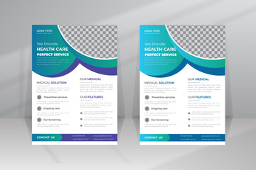 Health Care Perfect Service Medical Flyer template