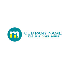 vector logo template business initial letter M.