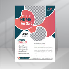 Real Estate Home Sale Post and Flyer template design