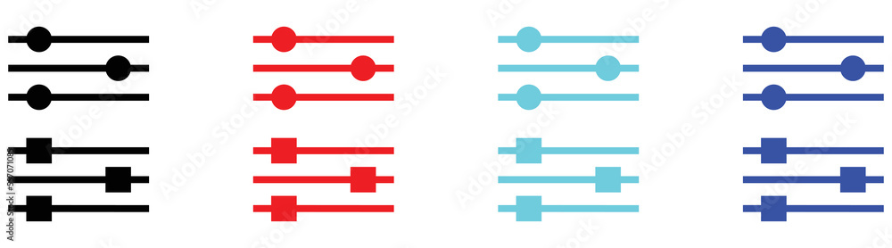 Poster setup icon set. settings setup collections. style sign symbol for app and web, vector illustration