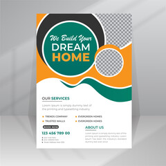 Fototapeta premium Home Development Build Dream House Flyer template