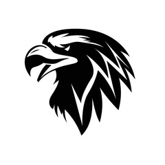 Fototapeta premium Eagle silhouette logo symbol design illustration. Clean logo mark design. Illustration for personal or commercial business branding.