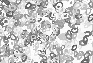 Light Silver, Gray vector pattern with spheres.