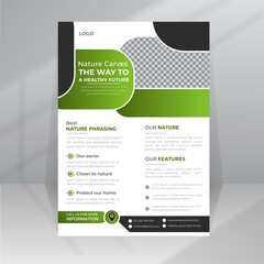 Future Nature Care Healthy Environment Flyer template