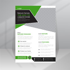 Future Nature Care Healthy Environment Flyer template