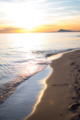 Amanecer en la playa.