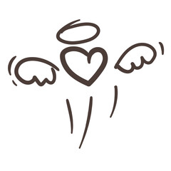 Heart Love Shape Hand Drawn Doodle Skecth
