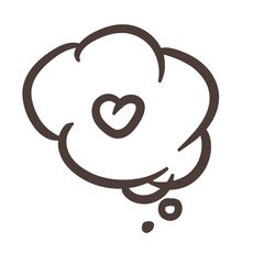 Heart Love Shape Hand Drawn Doodle Skecth