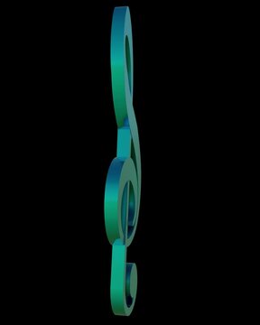 Spinning Treble Clef
