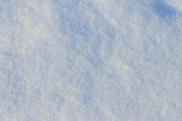 Texture of the white snow. Winter background