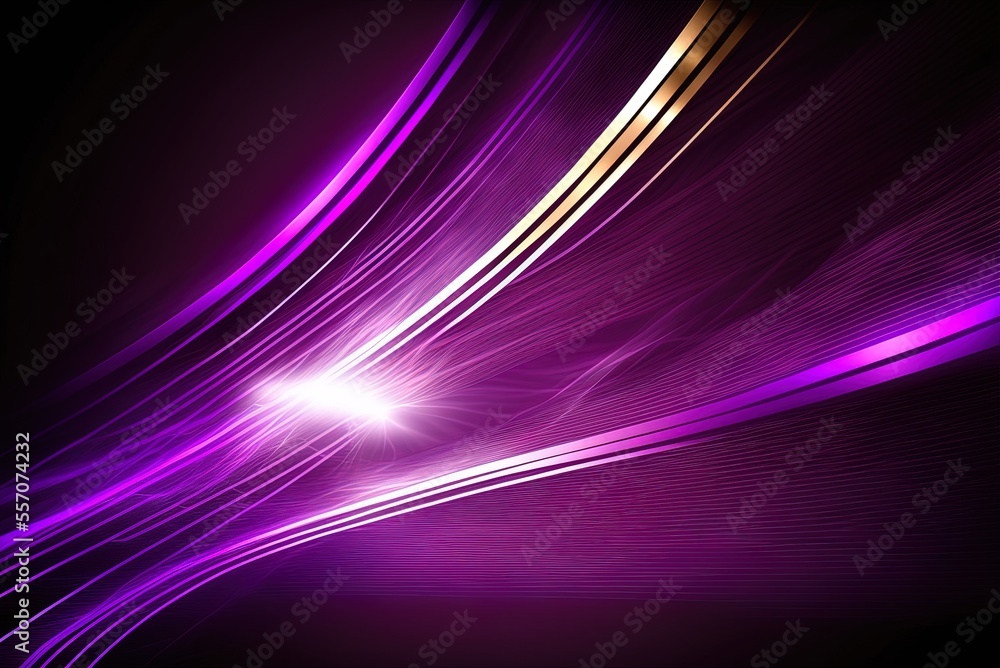 Poster violet light lines abstract backdrop generative ai