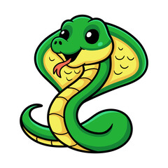 Cute little cobra snake cartoon