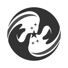 Charity people care Logo template Icon Illustration Brand Identity