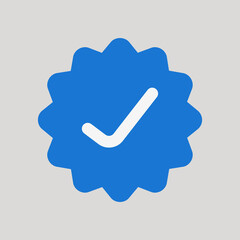 Success icon in flat style about user interface, use for website mobile app presentation