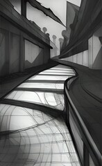 Fototapeta premium escalator in the city