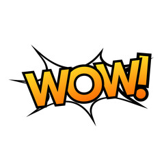 wow, word pop art illustration. on white background , illustration