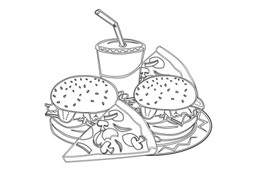 food coloring vector.