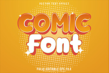 Comic font vector editable 3d text effect 