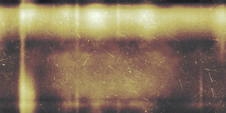 Vintage distressed old photo light leaks, film grain, dust and scratches texture overlay with vignette border. Dirty grunge analog 8k widescreen retro effect background with copy space. 3D rendering.