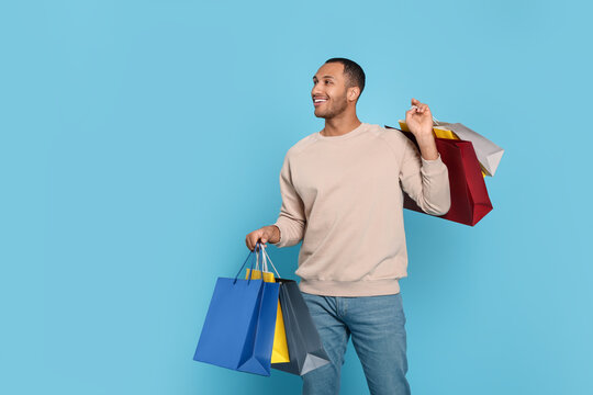 Shopping bag man shop