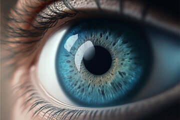 Fototapeta na wymiar blue eye iris closeup illustration