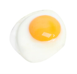 Delicious fried egg with yolk isolated on white